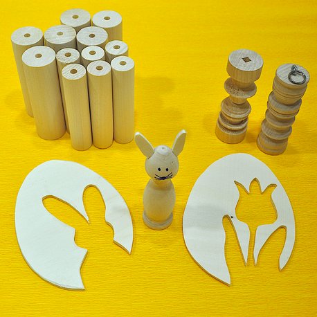 easter bunny made out of wood