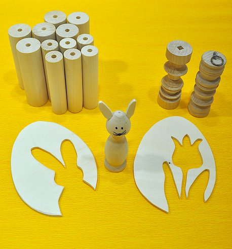 Easter bunny out of wood 