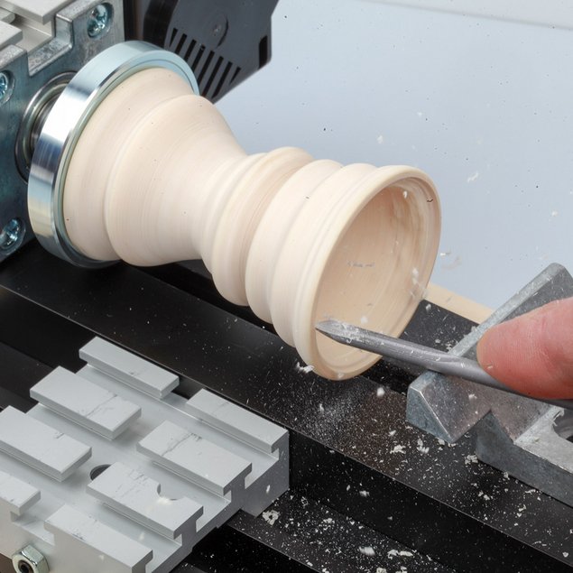 UNIMAT ML woodturning machine, egg cup holder making