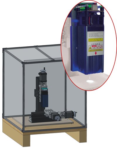 Laser engraver UNIMAT CNC with safety housing