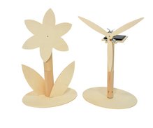 Wind turbine and solar powered flower