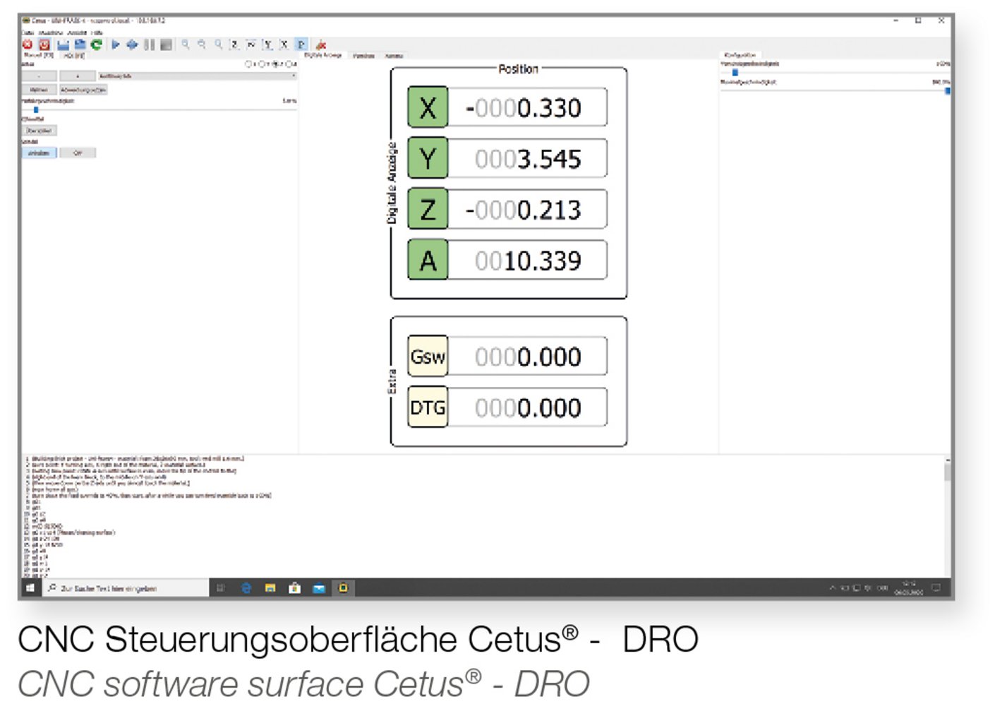 TCT Control Software interface