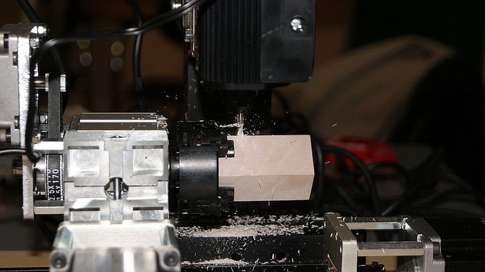UNIMAT CNC 4 axis milling project