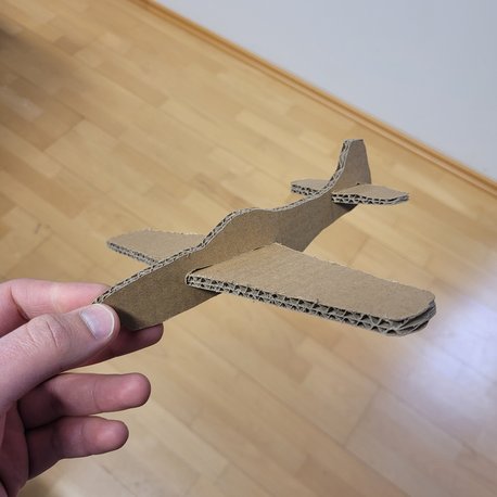 plane made out of cardboard