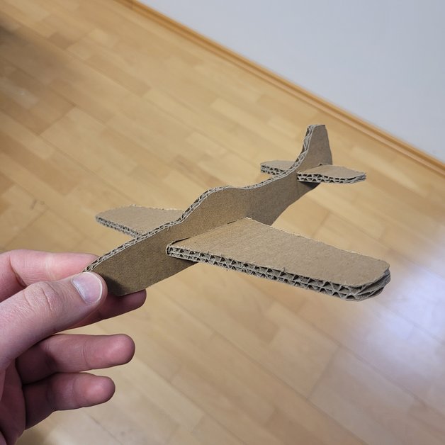 plane made out of cardboard