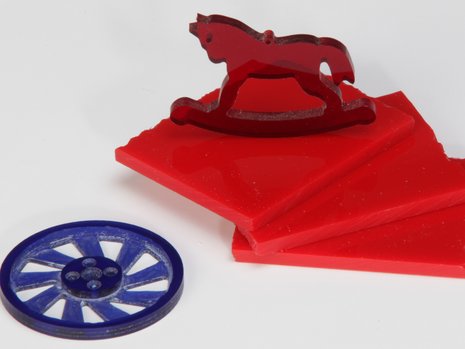 acyrlics red for milling work